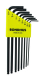 Bondhus 10932 Set of 8 Balldriver L-wrenches sizes .050-5/32-New