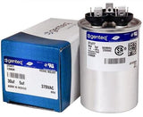 Original GE/genteq Capacitor Round30/5 uf MFD 370 volt 27L877 (replaces old GE# 27L877BX, 27L877BZ2, 27L877BZ3), 30 + 5 MFD at 3