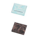 Merishopp Vaccination Card Protector Slim Leather Wallet For Document Black Light Blue| Trendy | Comfortable | Fashionable | Sof