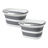 Goderewild Large Collapsible Bucket 16L Two-Pack - Upgraded, Lightweight & Portable Water Bucket for House Cleaning, Camping, St