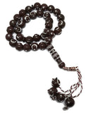 Muslim Bead Tasbih 33 Rosary AMN-277 Islam Prayer dhikr Misbaha with Moon Star Engraved on Islamic Religion Eid Ramadan Gift (Da
