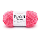 Premier Parfait Chunky Yarn, Super Bulky, Ideal for Knitting & Crocheting, Chenille, Hibiscus, 3.5 oz, 131 Yards