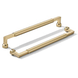 khtumeware 10-Pack 10-Inch(256mm) Satin Brass Cabinet Pulls,Heavy-Duty Brushed Brass Handles for Kitchen Cabinets, Cupboards, Dr