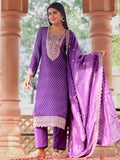 Libas Women'S Silk Blend Kurta Set (276870R Purple M