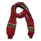 Jai Shri Ram Printed Religious Scarf For Men & Women | Red Devotional Gamcha | Soft Lightweight Prayer Stole Pooja, Temple Visit