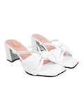 Shoetopia Women & Girls Detailed Strap Stylish Fashion Sandal Block Heels /1296/White/Uk3,White,3,B0BM6772VZ
