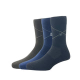 Allen Solly MenS Cotton Full Length Socks (Pack Of 3) Denim, Olive, Black