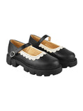 Shoetopia Round Toe Black Mary Janes Bellies For Girls-Eu39,Bronze,6,B0D5HFGKX3