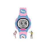 Spiky Digital Sports Watch For Kids (Pink) | Multifunctional With Luminous Display & Alarm | Water Resistant & Printed Silicone