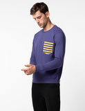 Fyltr Men'S Casual Raglan Sleeve Sweatshirt With Pocket Detail - Full Sleeve | Rib Hem & Cuff | Casual Winterwear For Men,Bewitched Blue,Bewitched Blue,S