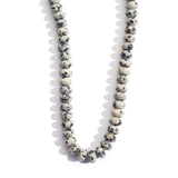 5x8mm Natural Rondelle Stone Beads Dalmation Semi Precious Abacus Beads Handmake Gemstone for Jewerly Making DIY Bracelet Neckla