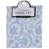 Fat Quarter 100% Cotton for Sewing Crafts - 18 x 21 Inches (Blue Chinoiserie Scroll)