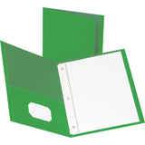 Business Source 78509 2Pocket Folders, 100 Sh Cap, Ltr, 91/2Inch x11Inch , 25/BX, GN