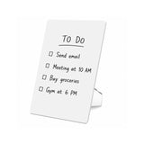Optomni Desktop Whiteboard, 8.511 Acrylic Dry Erase Board with Foldable Stand, Small Desk Whiteboard for to Do Lists, Reusable