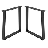 TC-HOMENY 28 inches Table Legs Trapezoid Metal Legs Set of 2 Iron Furniture Legs DIY Coffee Table