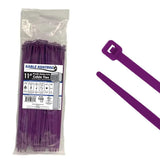 Kable Kontrol Purple Zip Ties 11 Inch 100 Pcs, 50 Lbs Tensile Strength, Self-locking Nylon Colored Cable Ties Wire Wraps for Ind