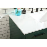 Elegant Decor Baldwin 42 Solid Wood And Mdf Bathroom Vanity In Green