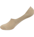 Liyana Collection Loafer Socks Unisex Solid Plain Cotton Loafer Socks With Silicon Anti Skit Support (Beige, 3)