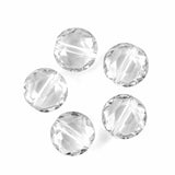 25pcs Adabele Austrian 10mm Faceted Flat Round Coin Crystal Beads Crystal Clear Compatible with Swarovski Preciosa 5052