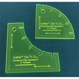 Quilters Paradise CutRite Slit n Sew Template Drunkards Path 4 Finished
