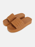 Ortho Joy Eva Sliders For Women || Waterproof & Everyday Flip Flops For Ladies || Slippers With Cushion Foot Bed || Anti-Slip Sole || Sweat Free || Super Flexible,Tan,5,B0DQTVHBX5