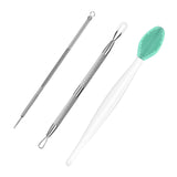 MUIIGOOD 3Pcs Blackhead Remover Pimple Popper Tool Kit Pimple Extractor Acne Treatment Surgical Grade Blackhead Comedone Removal