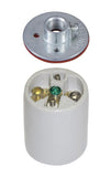 B&P Lamp Keyless Porcelain ON/Off Socket with Ground Screw, 1/8IP Cap