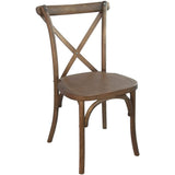 EMMA + OLIVER Light Brown X-Back Chair