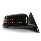 PIT66 Right Passenger Side Mirror Glossy Black without Blind Spot Compatible with Benz E350 E400 E550 2010-2017/Fit Only 2 Doors