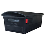 Architectural Mailboxes Mailsafe Plastic, Locking, Post Mount Mailbox, Compatibility Code C, RSKB00AM, Black, Large Capacity