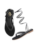 Shoetopia Women'S X-2 Flat Sandal-8 Kids Uk (X-2-Black)-Eu41,Black,8,B0D76VZPQC