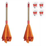 SLYRA Dusting Orange Cloth with Handle | Removable Cotton Dry Cleaning Duster Jhatki | for Home, Office & Furniture Cleaning |