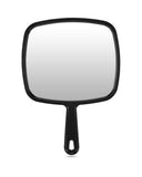 PROTECLE Extra Large Hand Mirror, Salon Barber Hairdressing Handheld Mirror with Handle (Square Black 9 x 12.4)