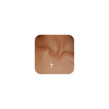 Bheop Cross Necklace for Women Trendy 14K Real Gold Plated Dainty Small Cross Pendant Choker Necklaces Simple Cute Charm Faith R