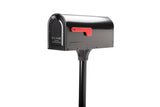 Architectural Mailboxes 7680B10 MB1 Mount Mailbox and InGround Post Kit, Medium, Bl
