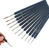 Thodahatke 11Pcs Miniature Paint Brushes, Detail Fine Tip Paint Brushes Set With Ergonomic Handle Suitable For Acrylic Paintin