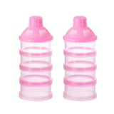 Accmor Formula Dispenser On The Go, 4 Compartments Stackable Formula Container for Travel, Baby Milk Powder Kids Snack Container