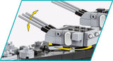 Cobi Historical Collection World War Ii Iowa-Class Battleship, 4-In-1 Executive Edition, 2685 Pieces