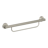 Moen LR2350DBN Bathroom Safety 24Inch Grab Bar with Convenient Towel Bar, Brushed Nickel