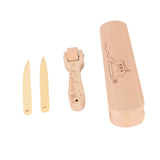 Tailor Clapper, Bamboo Wood Sewing Tool Set with Seam Roller, Seam Roller Seam Rippers for Flattening Fabrics and Point Pressing