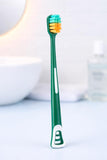 2 In 1 Soft Bristle Toothbrush With Tongue Cleaner Scraper Soft Toothbrush (Pack Of 1, Multicolour)