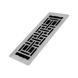 Decor Grates LAJH412NKL Low Profile Grates, 4X12, Oriental, Brushed Nickel