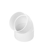 NDS 6P03 PVC 45Degree Elbow, 6Inch, for Hub X Hub SolventWeld Connections, for Use with 6Inch Sewer and Drain Pipe, White