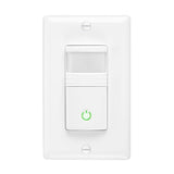 Maxxima Occupancy Vacancy Motion Sensor PIR Wall Switch, 3Way or Single Pole Wall Plate Included, Commercial or Residential, 12