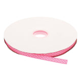 MECCANIXITY Grosgrain Ribbons 100 Yards 3/8 Inch Light Hot Pink with White Dots Ribbon Bow Decoration for Crafts Gift Wrapping W