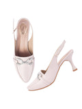 Shoetopia Classy Slingback Cream Pumps For Girls-Eu36,Bronze,3,B0D5HD71Z5