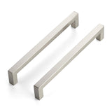 JOY DECOR 6 Pack Cabinet Handles, Brushed Nickel Cabinet Pulls, 7-1/2 Inch Kitchen Closet Handles Square Drawer Pulls Stainless