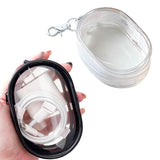 Voltixa Portable Eva Earphone Storage Case With Carabiner Clip, Waterproof Travel Cable Organizer Pouch, Transparent Hard Shell