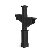Mayne Signature Plus Mailbox Post with Newspaper Slot and Planter - Weather-Resistant, Durable Classic Design - Easy-to-Install