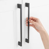 ASKANO 5 Pack 8-13/16 Inch Hole Centers, Matte Black Cabinet Pulls Black Cabinet Handles Black Kitchen Hardware for Cabinets ZP2